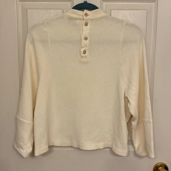 Madewell Mockneck Button-Back Top - Picture 7 of 7